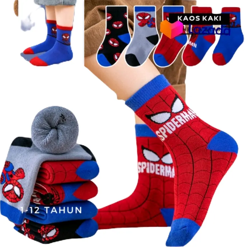KAOS KAKI ANAK LAKI LAKI-LAKI IMPORT/ KAOS KAKI ANAK TK SD PAKET 3 DAN 6 PASANG Fashion Man Motif