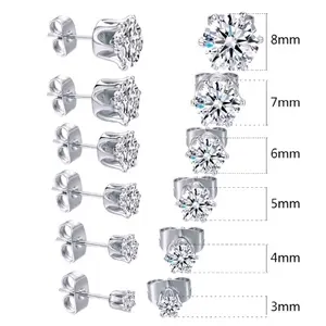 Anting Tindik Diamond, Anting Permata Giwang, Anting Pria Dan Wanita Titanium