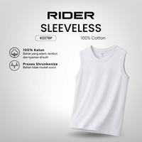 Gambar Rider Sleeveless - Tanktop Pria Round Neck R227BP Warna Putih isi 1 Pcs - Size M dari Rider Authorized Bandung Kota Bandung 2 Tokopedia