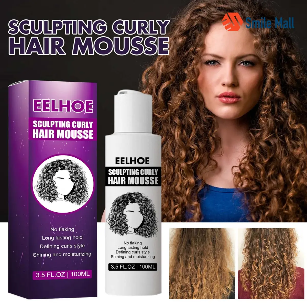 Curl Cream Oil Moisturizing Styling Cream 100 ml For Curly Hair Curl Defining Cream Moisturizing Fluffy Defining Gel Haircare