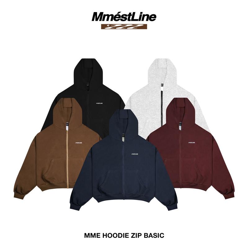 Áo basic hoodie MMESTLINE form Boxy chất vải nỉ 2 da mịn cao cấp