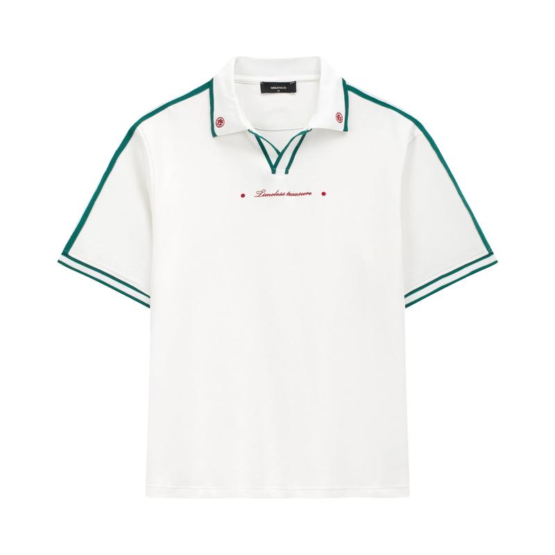  Áo phông có cổ unisex MIKENCO Panel Lines Polo 