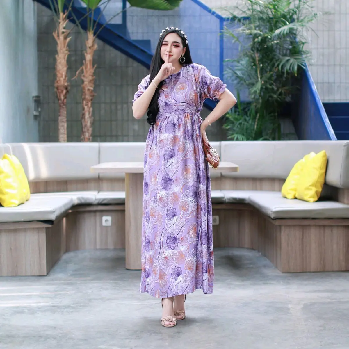 Daster Smok Dress Kekinian Motif Barbie Terbaru