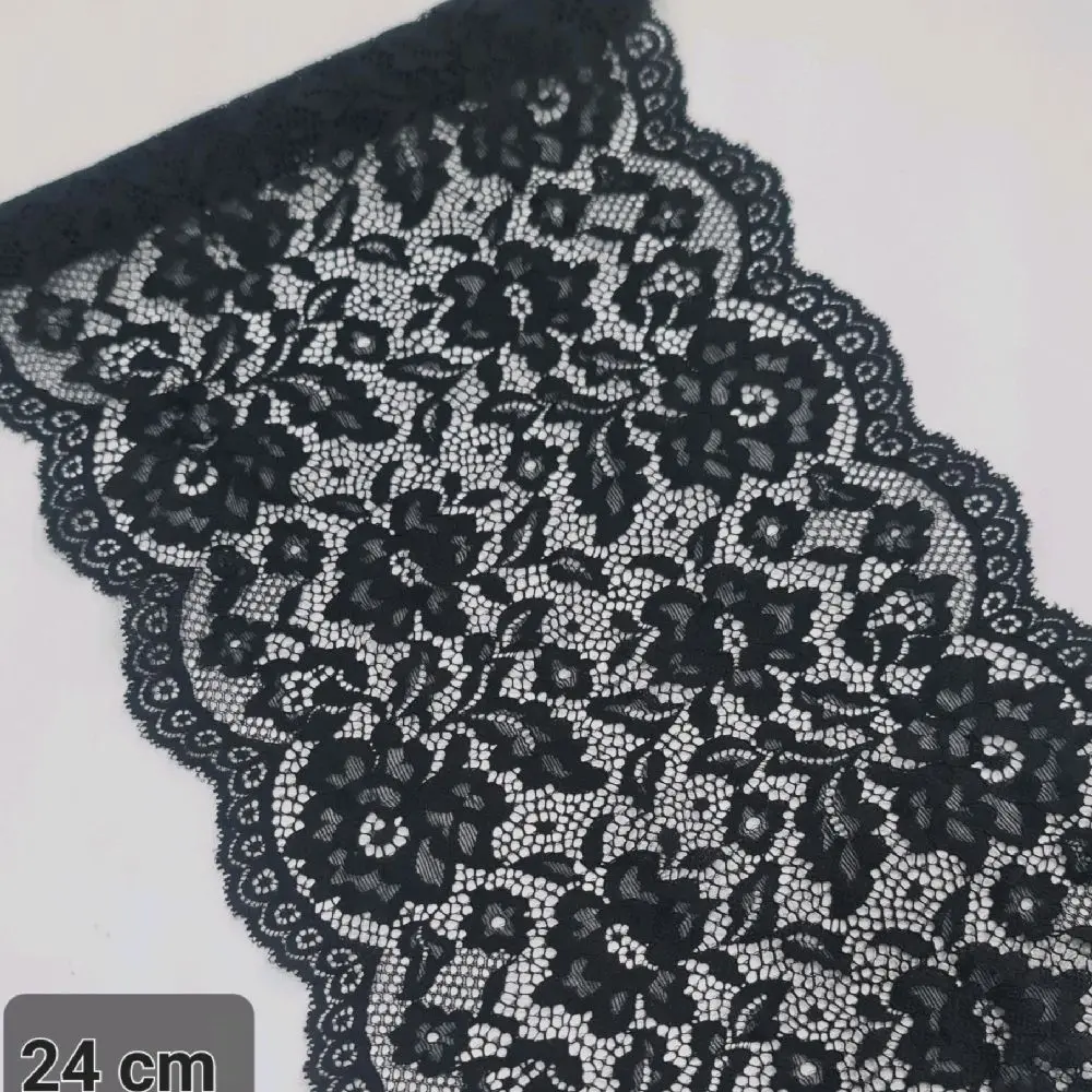 Renda Stretch Elastis Warna Warni Tebal Timbul Harga Per Meter untuk Baju Tas Tunik Mukena Hijab Rok Kerajinan Tangan Tempat Tissue Bandana Hiasan RendaGiper RendaElastisPremium