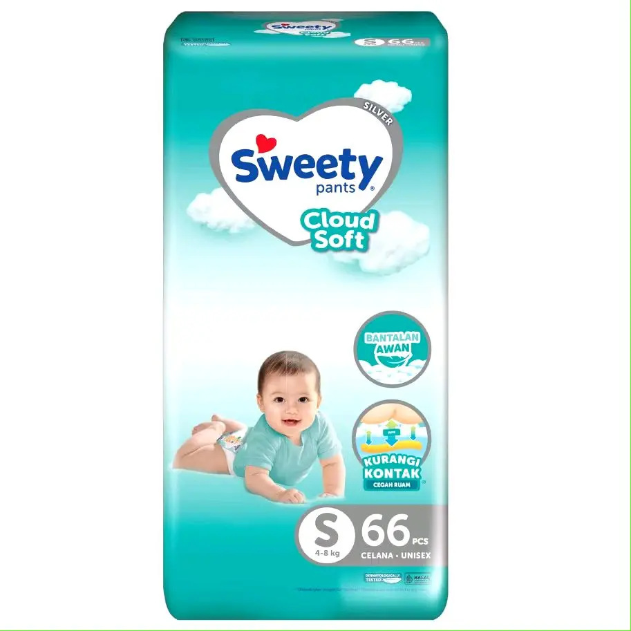 Popok Bayi Pempers Sweety Silver / Cloud Soft jumbo S66 M60 XL42