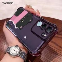 Gambar YWSBFID Casing Hp Untuk VIVO V29 5G V29 Pro 5G Case pola Kucing Berkerudung warna baru galvanized empat sudut anti-drop transparan belakang panel keras ponsel kasus Casing - Gaya1, VIVO V29 5G dari YWSBFID MALL Kab. Tangerang 2 Tokopedia
