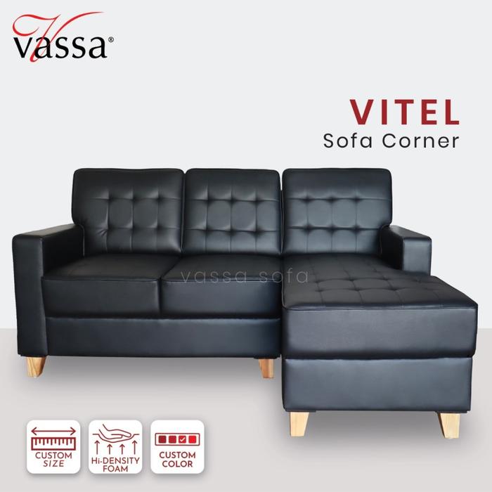 Gambar Sofa L Vitel Sofa Corner Minimalis By Vassa dari Vassa Sofa & Home Kab. Bogor Tokopedia