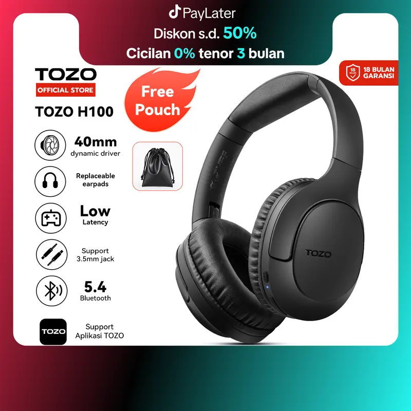 NEW LAUNCHING TOZO H100 Over Ear Headphone Wireless ENC Call