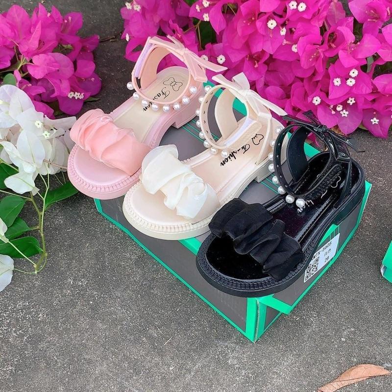   Phom To Lùi 1 Size  Dép Quai Hậu Sandal Ren Ngọc Dành Cho Bé Gái 25-36 Phù Hợp Mọi lứa Tuổi 