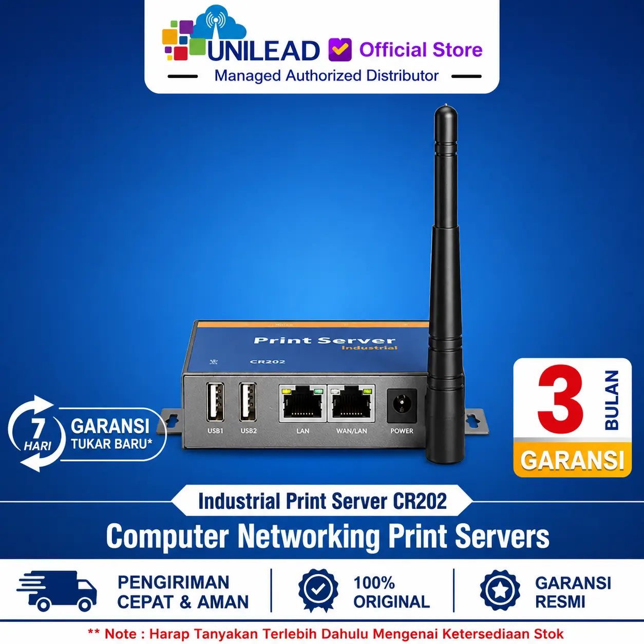 Industrial Grade Wireless Print Server for USB Printer