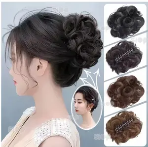 Hair Bun Synthetic Hairpins Claw Clip Bun Cepol Fake False Hair (45g)