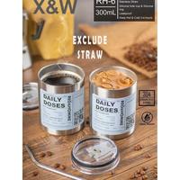 Gambar X&W Gelas Mug Coffee RH-6 Stainless 304 Coffee Cup 360 ML - Dengan Sedotan dari X&W Kota Bogor 3 Tokopedia