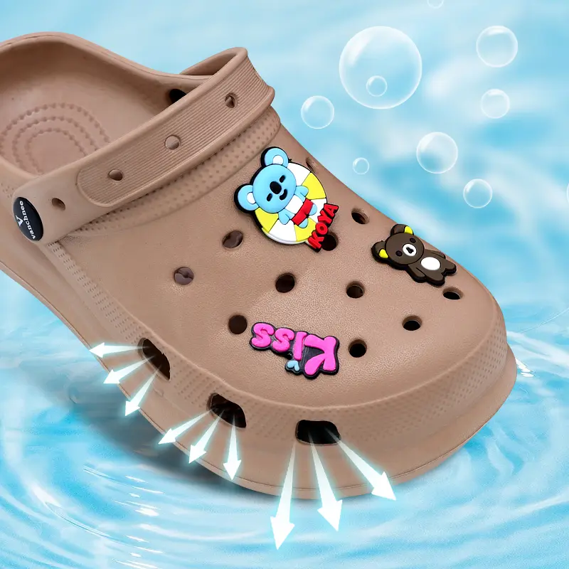 TEFANSY Kodok Sandal Wanita Lentur Wedges Baim Import Anti Slip Bahan Sepatu Sol Tebal Platform Sandal Baim 5