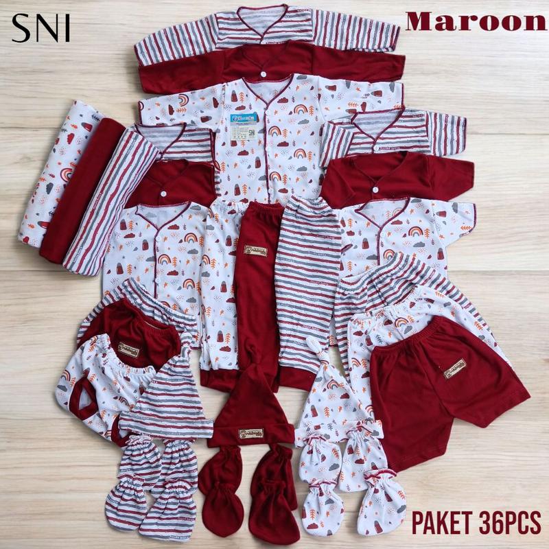 Product Introduction of Paket Brojol SNI Baju Bayi Baru Lahir 36pcs (SNI) Untuk Usia 0-3 Bulan-Newborn,tidur Parsel Katun 29