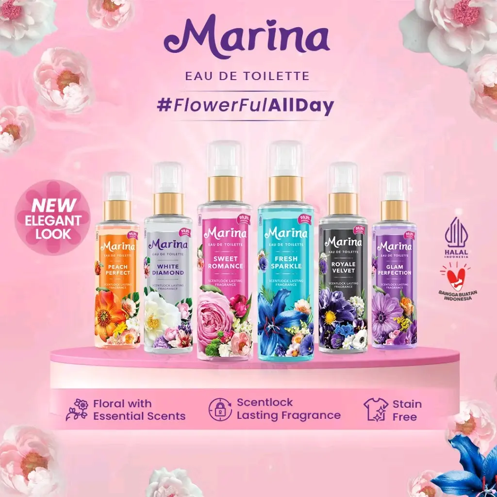 MARINA White Diamond Eau de Toilette 150 ml Bunga Feminine Mewah Wangi