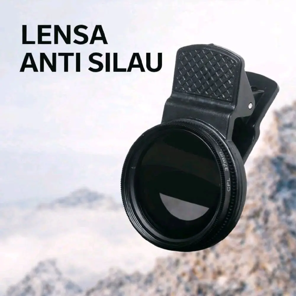 ESHALA Lensa Filter CPL Kamera Smartphone Clip On 37mm Polarizer - EZ-27