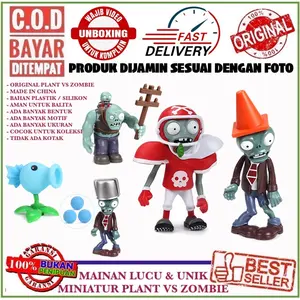 MINIATUR MAINAN PLANT VS ZOMBIE BAHAN PLASTIK SILIKON KARET BANYAK MODEL DAN BENTUK