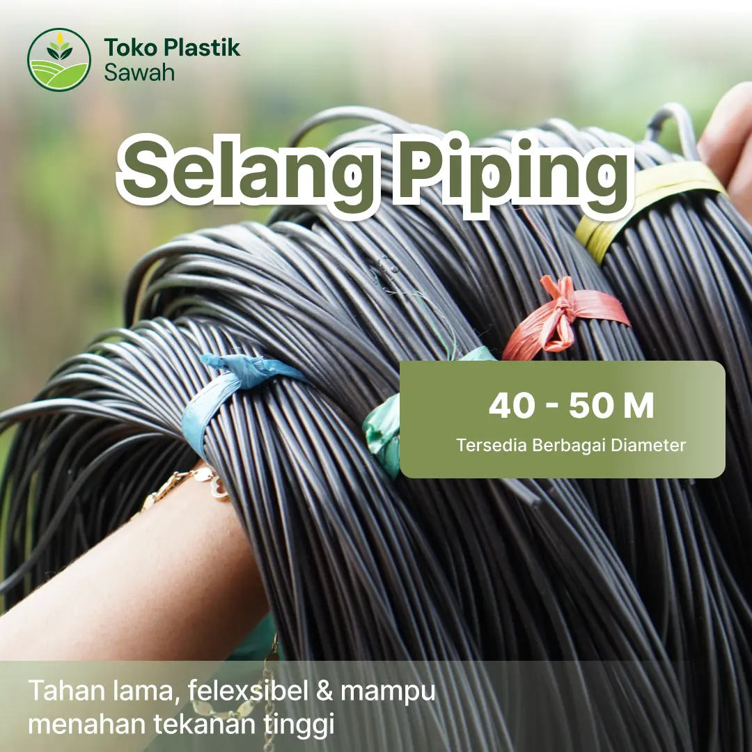 Selang Piping Pandepun - Selang Irigasi Tetes - Fleksibel Panjang 40-50 Meter