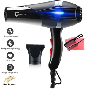 CANEL & CO 720 Watt Hair dryer Anion Salon Kecantikan Perawatan Rambut Pengering Rambut Ionik 4 IN 1 Hairdryer Mesin Black