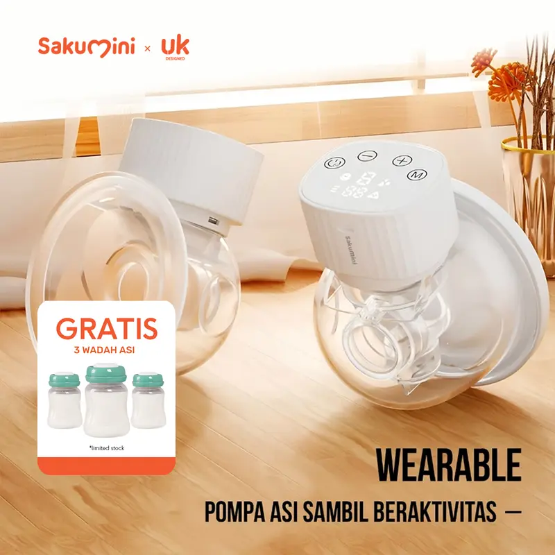BELI POMPA ASI GRATIS WADAH BOTOL ASI 3SET 180ML) Sakumini Pompa
