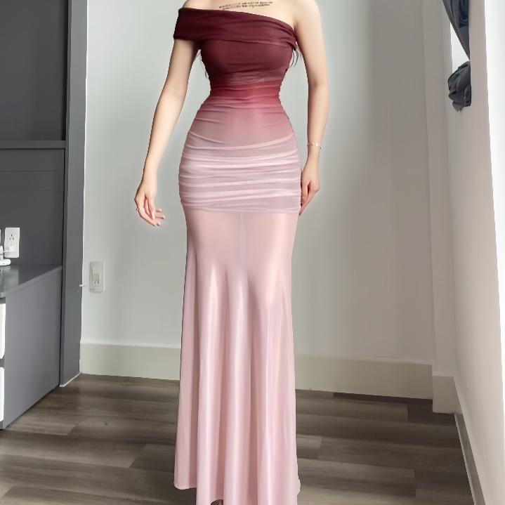 Đầm body nữ 7 kiểu màu OMBRE LUXURY dài đuôi cá 2 lớp sang trọng Lolystore dress women NH444 