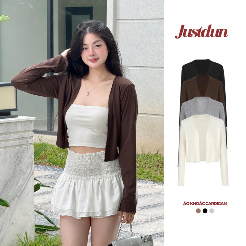  Áo Khoác Cardigan Chất Gân Tăm Hàn Basic Dáng Vừa T5 Justdun 