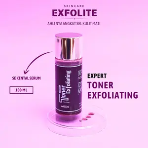 Exfolite Skincare Toner Exfoliating Expert 100 ML - Essence Toner Flek Hitam Membandel dengan AHA BHA & PHA untuk Mengangkat Sel Kulit Mati dan Melembabkan