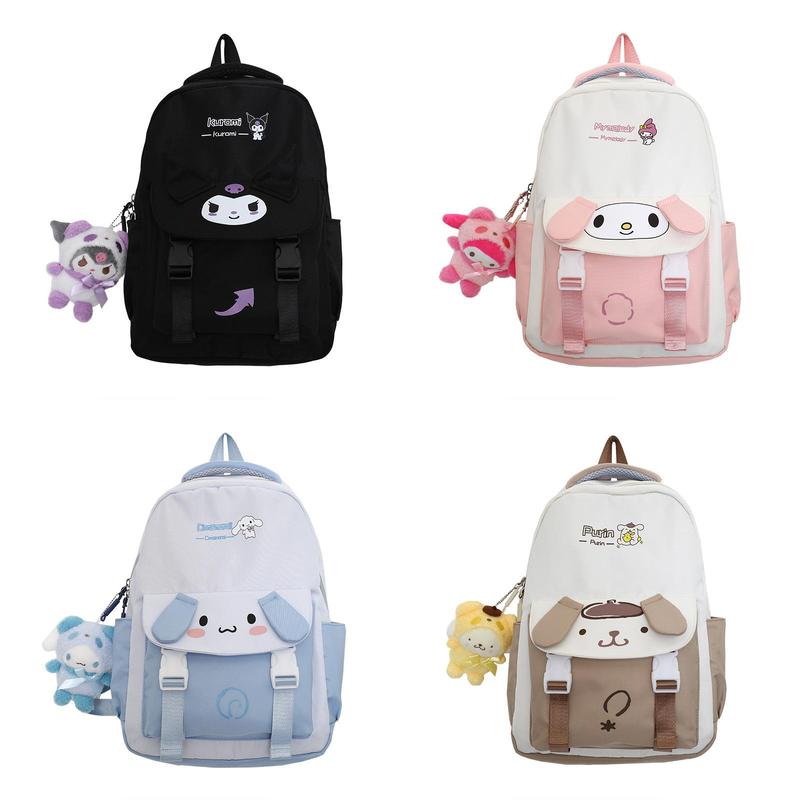 School Sanrio Kuromi Backpack Polyester School Bag Accessories Student Gift 1
