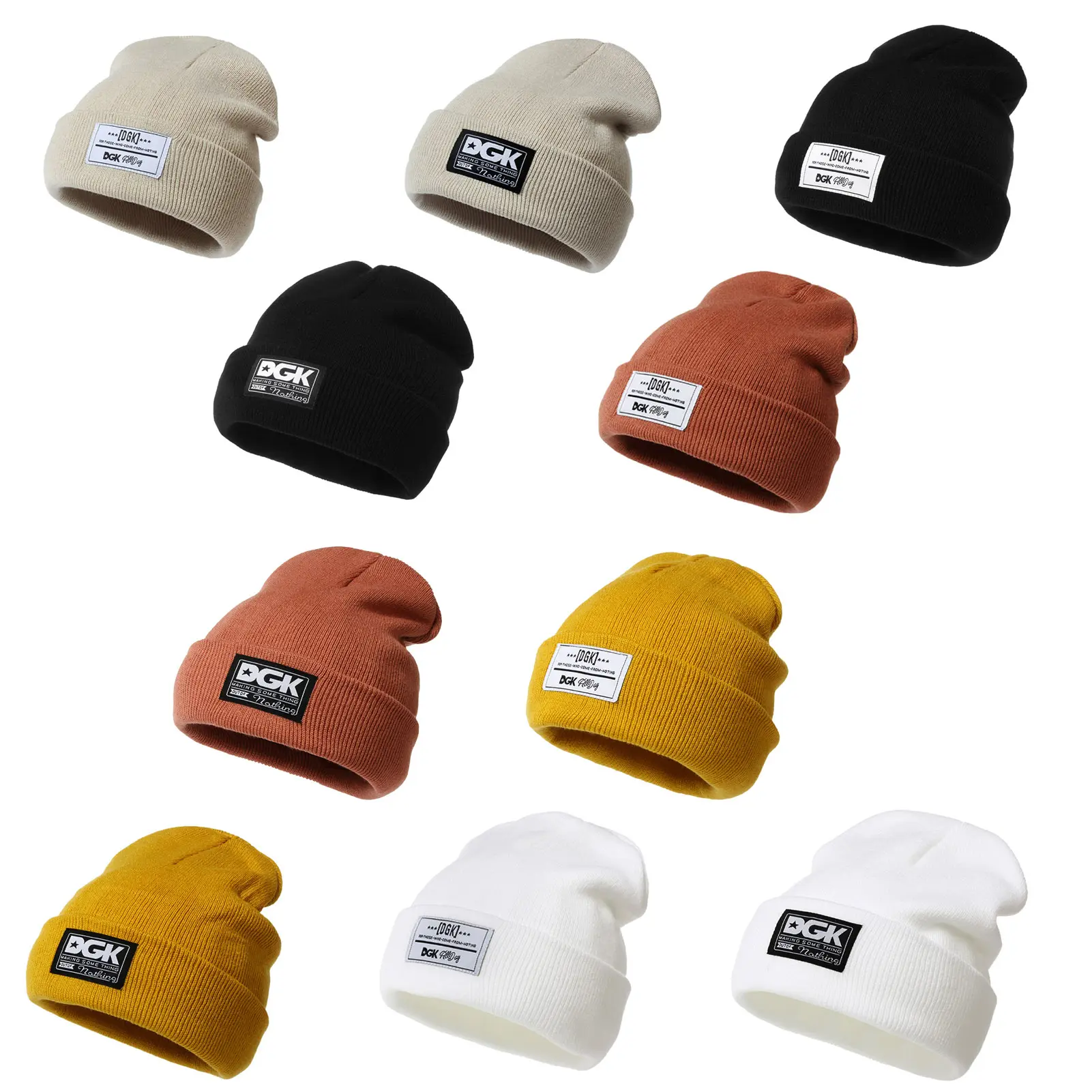 1PC Autumn Winter Warm Hat Knitted Hat Warm Beanie for Man Hip Hop Winter Hats Women Unisex Letter Bonnet Casual  Beanies Autumn Caps