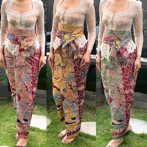 Kamen Bali Lembaran Set Selendang Sutra Viscos Doby Baron Kekinian Kain Motif Batik Wanita Kondangan Mewah Panjang Nyaman Bahan Viscos Halus & Teknik Tenun ATBM Asli