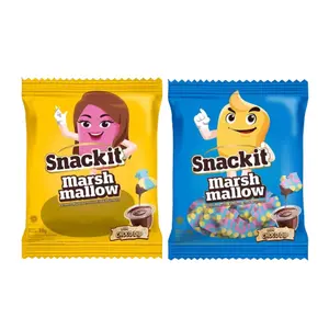 Snackit Marshmallow With Choco Dip 30 Gr / Kembang Gula Lunak