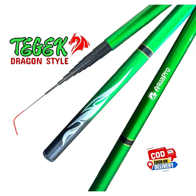 Aquapro Joran Tegek 1.8M-6.3M Kualitas Tinggi Super Ringan Serat Kaca Joran Pancing Portabel Teleskopik Joran Pancing Joran Tegek Alat tongkat Mancing Ikan 4