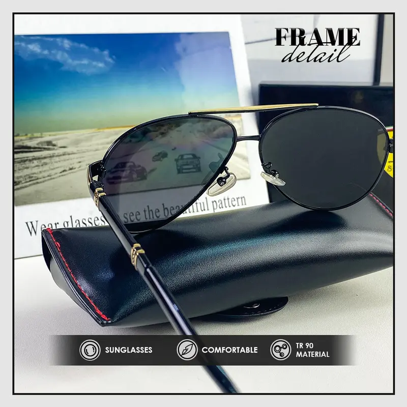 【Free Dompet & Lap】Kacamata Pria Polarized UV Protection Mengemudi Kaca Mata Memancing Paset Ikan By Pijarus Eyewear Alpacaman【cool vision】【b6102】 Sunglasses 5