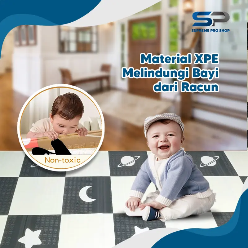 Supreme Pro Shop Playmate bayi karpet lipat playmat tikar bayi foam XPE 1cm-2cm-1.5cm 115*180cm/180*200cm Matras bayi playmat foam lipat luar ruangan Karpet Lipat untuk Berkemah 7