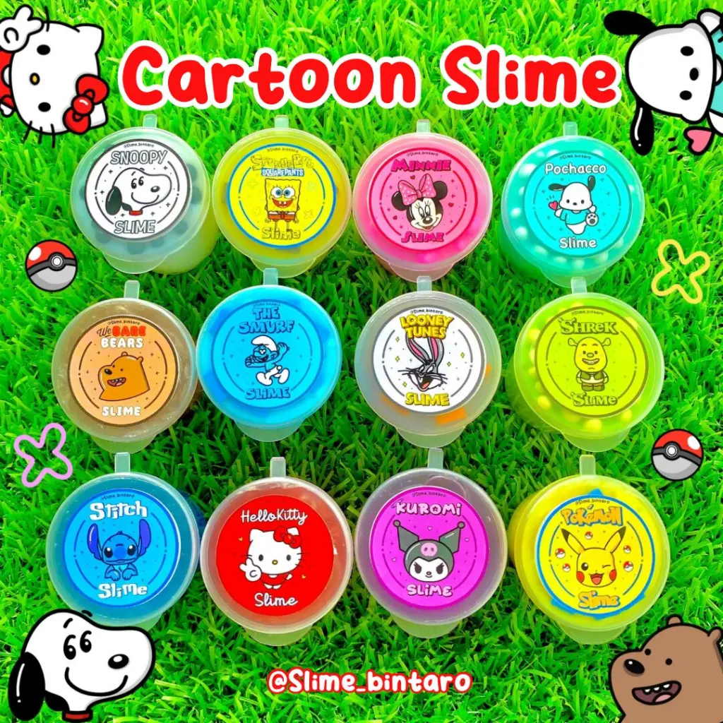 CARTOON SLIME 25 ML BY SLIME BINTARO || SLIME MINI || SLIME KECIL || SLIME LUCU DAN BAGUS || SLIME BERKUALITAS || SLIME KARTUN