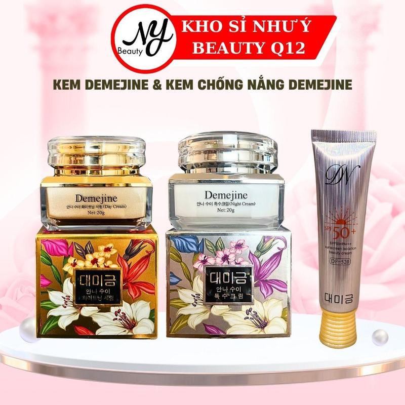 Combo Kem Face Demejine hỗ trợ da nám, thâm, xạm, tàn nhang Chăm Sóc Da Làm Đẹp Da Nữ tặng sữa rửa mặt 30ml hoặc kem chống nắng 30g