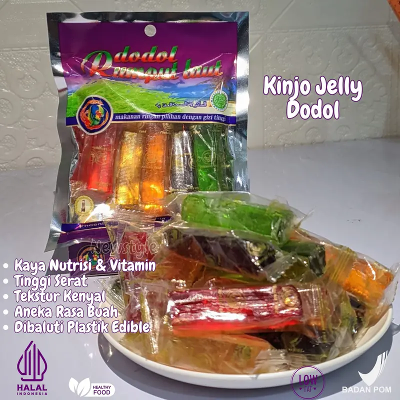 [Halal] Kinjo Jelly Candy Dodol Rumput Laut 90g 2
