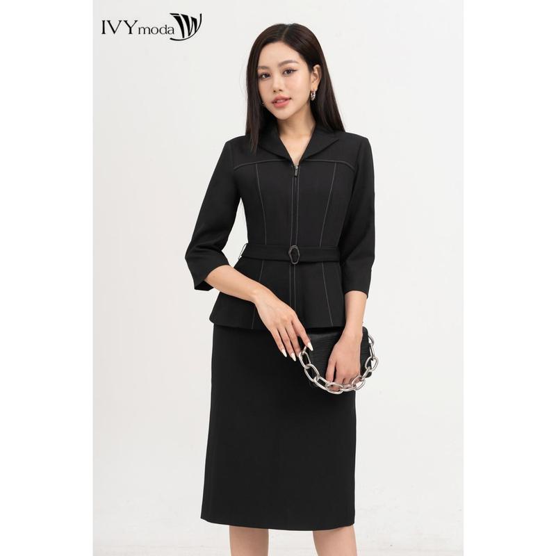Đầm ôm mix set tay lỡ nữ (SẢN PHẨM KHÔNG KÈM ĐAI) IVY moda dành cho Nữ MS 48T0225