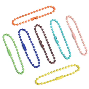 10pcs Ball Chain - Rantai Biji Lada Merica Warna Warni / Rantai Gantungan Kunci Bahan Kerajinan DIY