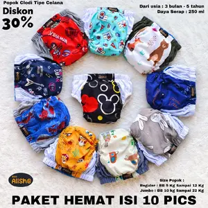 Popok Cuci ulang Paket 10 Biji/Pics, Popok bayi popok anak, Clodi termurah