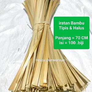 iratan Bambu Panjang 70-77 cm  isi 100 biji ) Bahan anyaman kerajinan prakarya