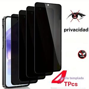 4 PIEZAS Protector de Pantalla de Privacidad Para Samsung Galaxy A03 A04 A04E A13 A14 A23 A34 A04S A54  A05 A05S A25  A35  A15 A24 A55 A26 A36 A56 A16 5G A03s A21s A22  A33 A32 A42 A53 A52 A52s A72  Anti-Rasguños, Anti-Huellas