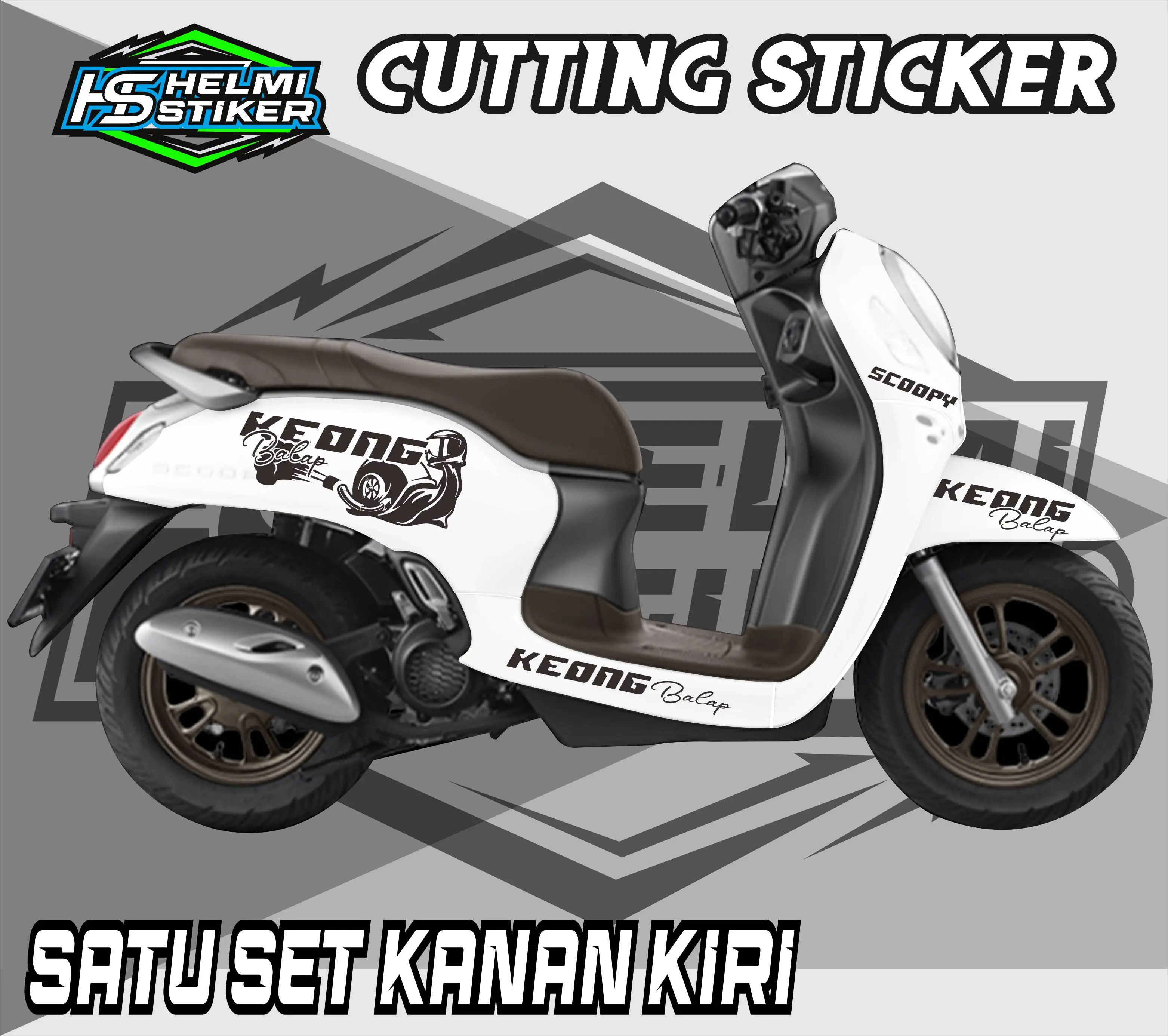 STRIPING CUTTING STICKER HONDA SCOOPY ALL NEW PRESTIGE LIS VARIASI STIKER KEONG BALAP Motorcycle Motorcycle