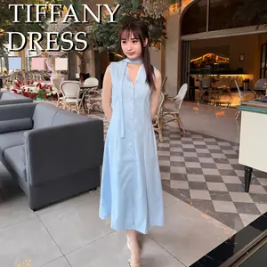 SVELTES | Tiffany - SLEEVELESS DRESS | Long Dress | Katun Premium | Dress 7/8 | Sleeveless Tunic Dress | Tunic Dress