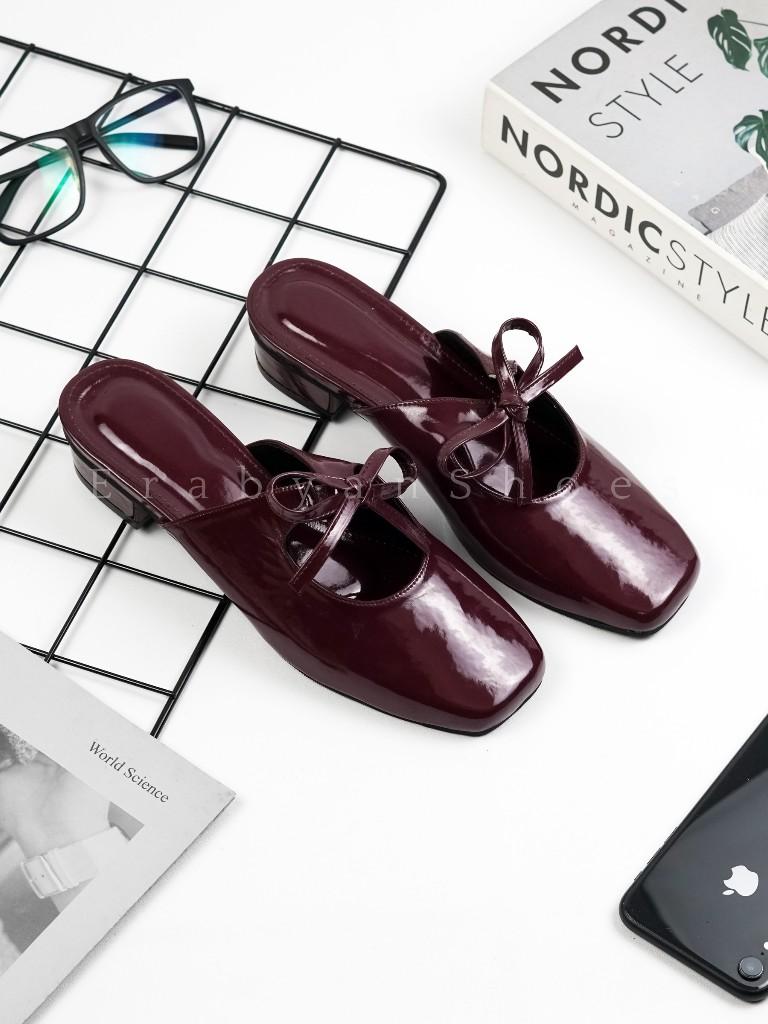 Product Introduction of Erabyan Shoes - Naisha Sepatu Mules Heels Wanita | Hak 3 cm 34