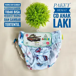 Agree Paket Hemat CD Anak Laki 3 PCS Motif Random Bahan Adem Size M-XXL Setelan Anak Agree Kids