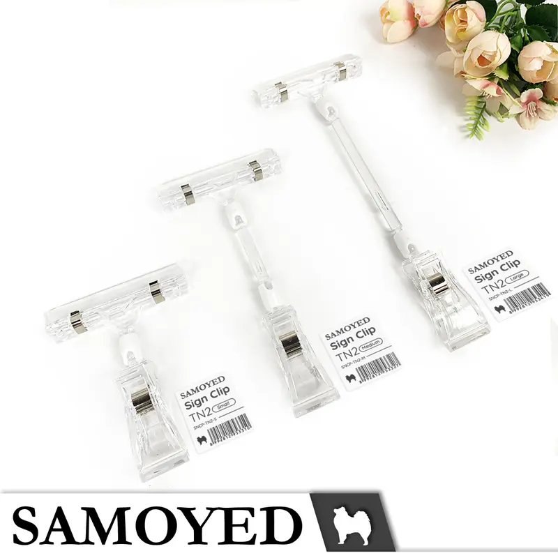 Klip / Penjepit / Jepitan Label Produk / Harga / Promo / Obral / Price / Advertising / Sale Sign / Tag / Display / Label Clip / Holder / Hanger Samoyed SNCL-TN2 4