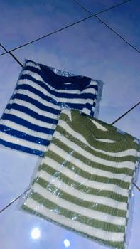 Product Review of Atasan 0blong Salur Wanita Kaos O-neck Knit Rajut Style Korea Baju Fit from y**a l**a 0