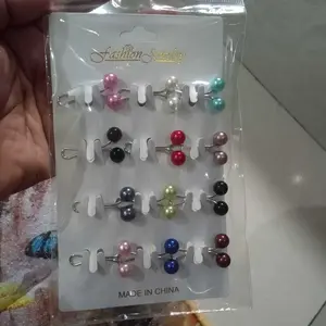 COD (YBL) Tuspin Hijab 12Pcs Anti Slip Bros Pengait Jilbab Aksesoris Syal Selendang Muslim Klip Jilbab Non-slip Mewah 12 Pcs Peniti Jilbab Mutiara Ala Turki Peneti (BELI LOKAL)