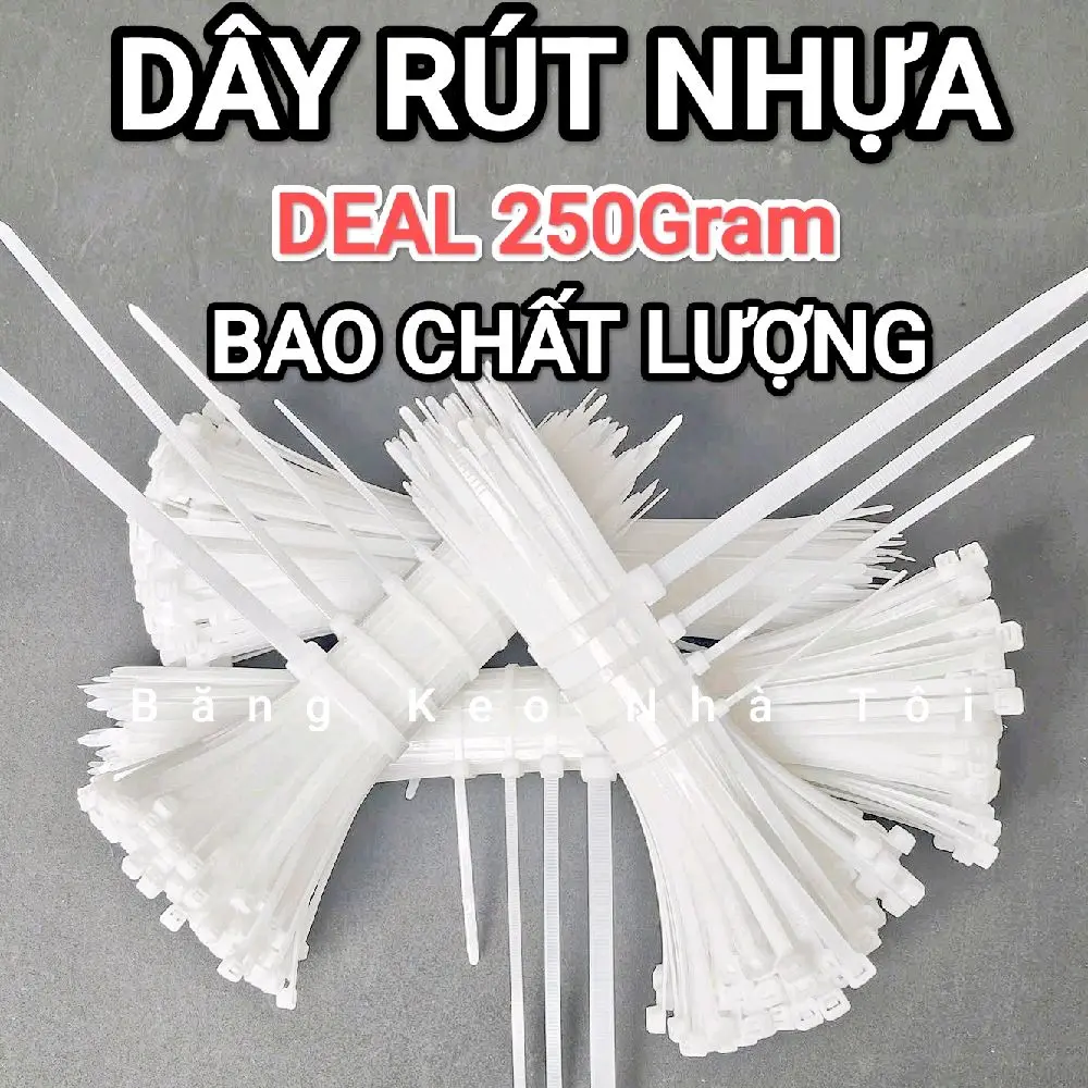 [1 gói 250gram] Lưu ý: Bán theo cân nặng, tùy lô hàng, số sợi có chênh lệch! Chọn kỹ giúp ạ. Cảm ơn! Dây rút nhựa, dây thít!
